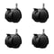 Service Caster 2'' Chair Casters Nylon Twin Wheel with Brakes 7/16'' Grip Ring Stem, 4PK SCC-GR02S50-NYS-B-716-4 - alternate 1